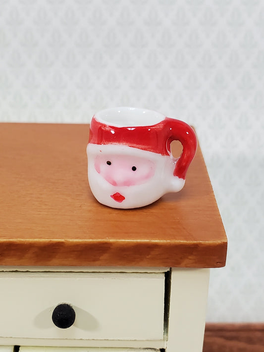 Dollhouse Santa Mug Coffee Cup LARGE Miniature Ceramic Christmas