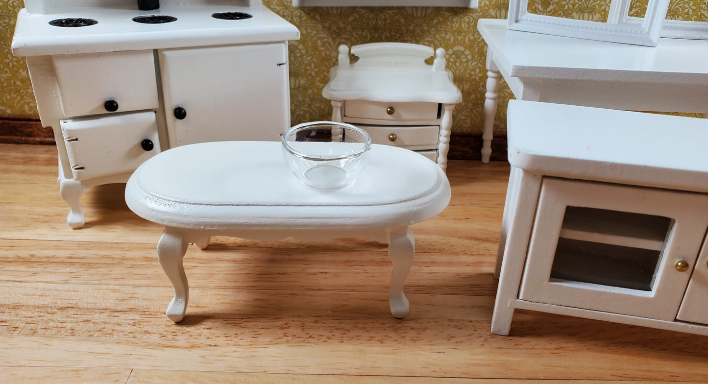 Dollhouse Furniture Lot Scratch & Dent 1:12 Scale White Table Stove Nightstand Picture Frames +