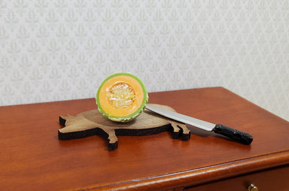 Dollhouse Cantaloupe Half 1:12 Scale Miniature Food Fruit