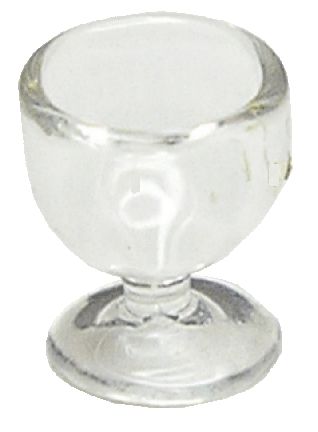 Dollhouse Clear Glass Sherbet Dish 1:12 Scale Miniature Kitchen Dishes