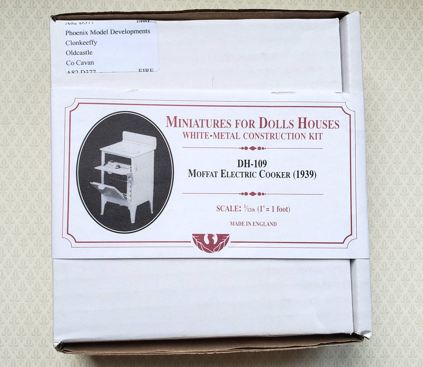 Dollhouse Miniature Moffat Electric Cooker Stove Metal Kit 1:12 Scale Phoenix Models