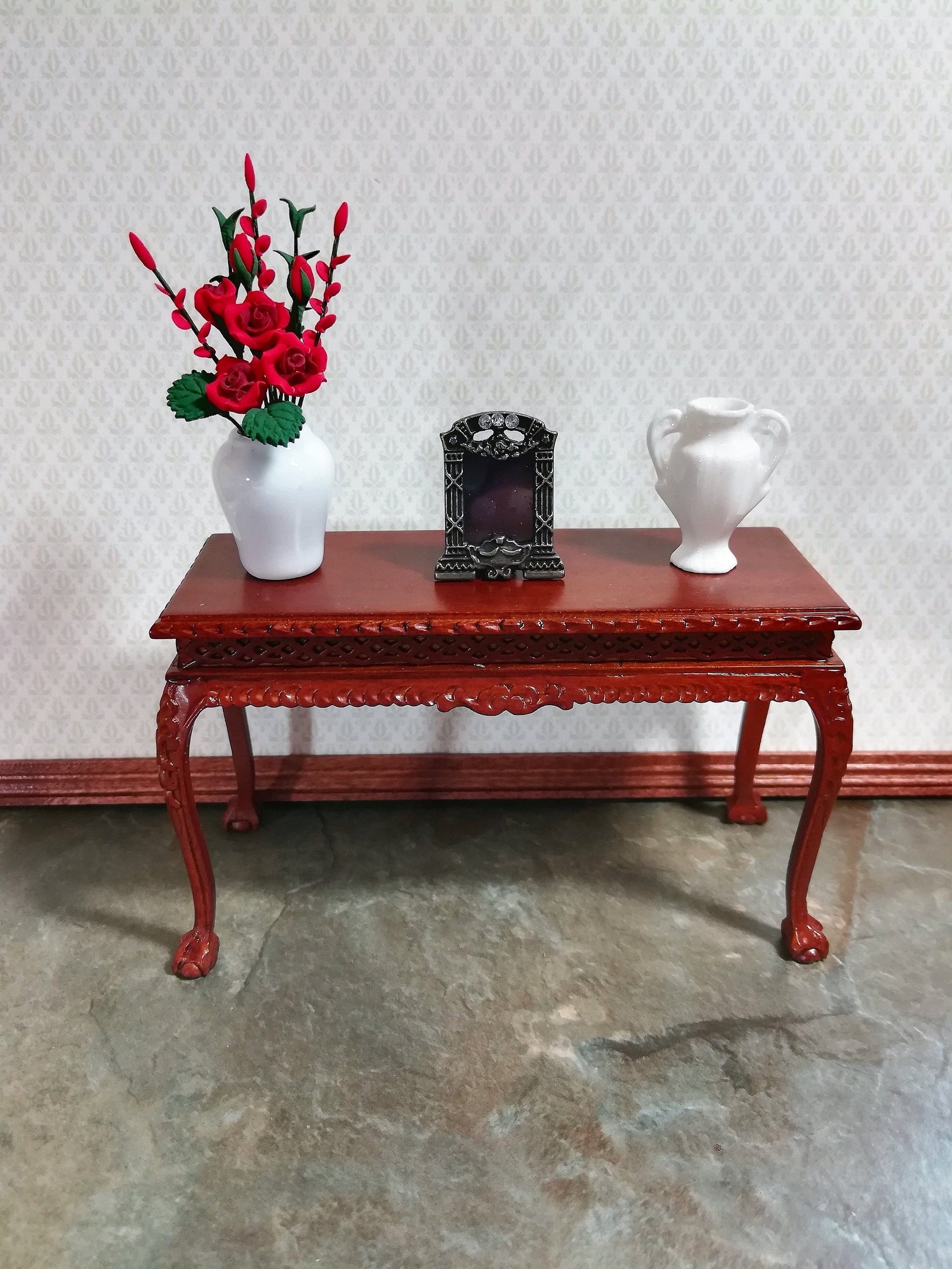 Dollhouse Fancy Photo Frame with Rhinestones Art Deco Style 1:12 Scale Miniature