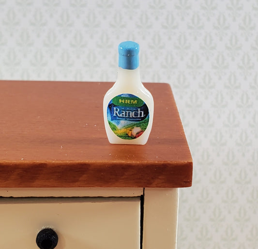Dollhouse Ranch Salad Dressing Bottle 1:12 Scale Miniature Kitchen Decor