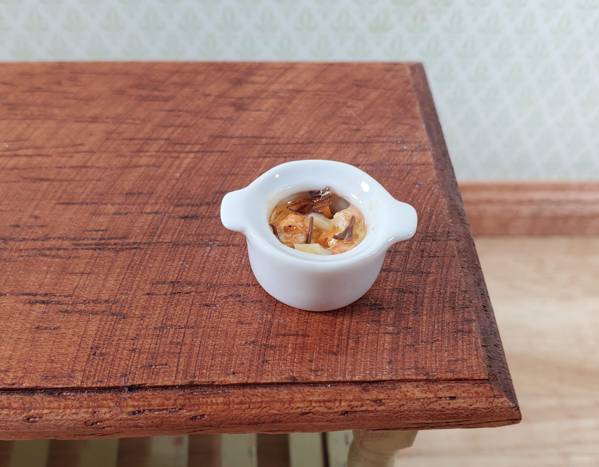 Dollhouse Hearty Chicken Stew in a Ceramic Pot 1:12 Scale Miniature Food