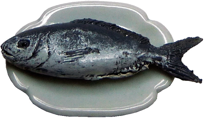 Dollhouse Tuna Fish on Plate 1:12 Scale Miniature Food Kitchen