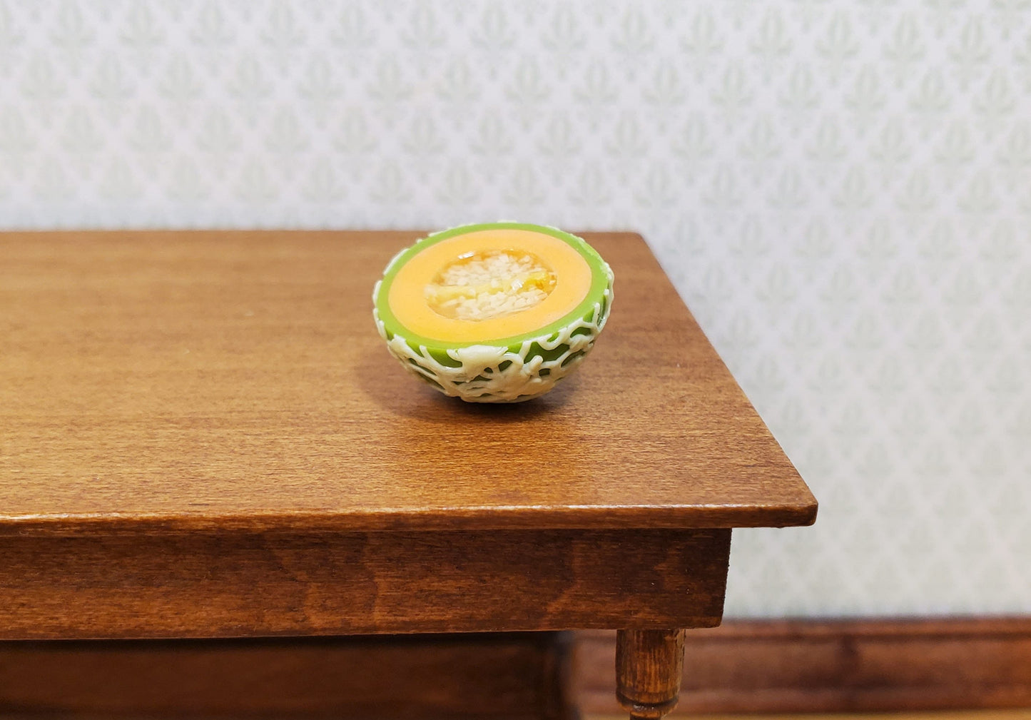Dollhouse Cantaloupe Half 1:12 Scale Miniature Food Fruit