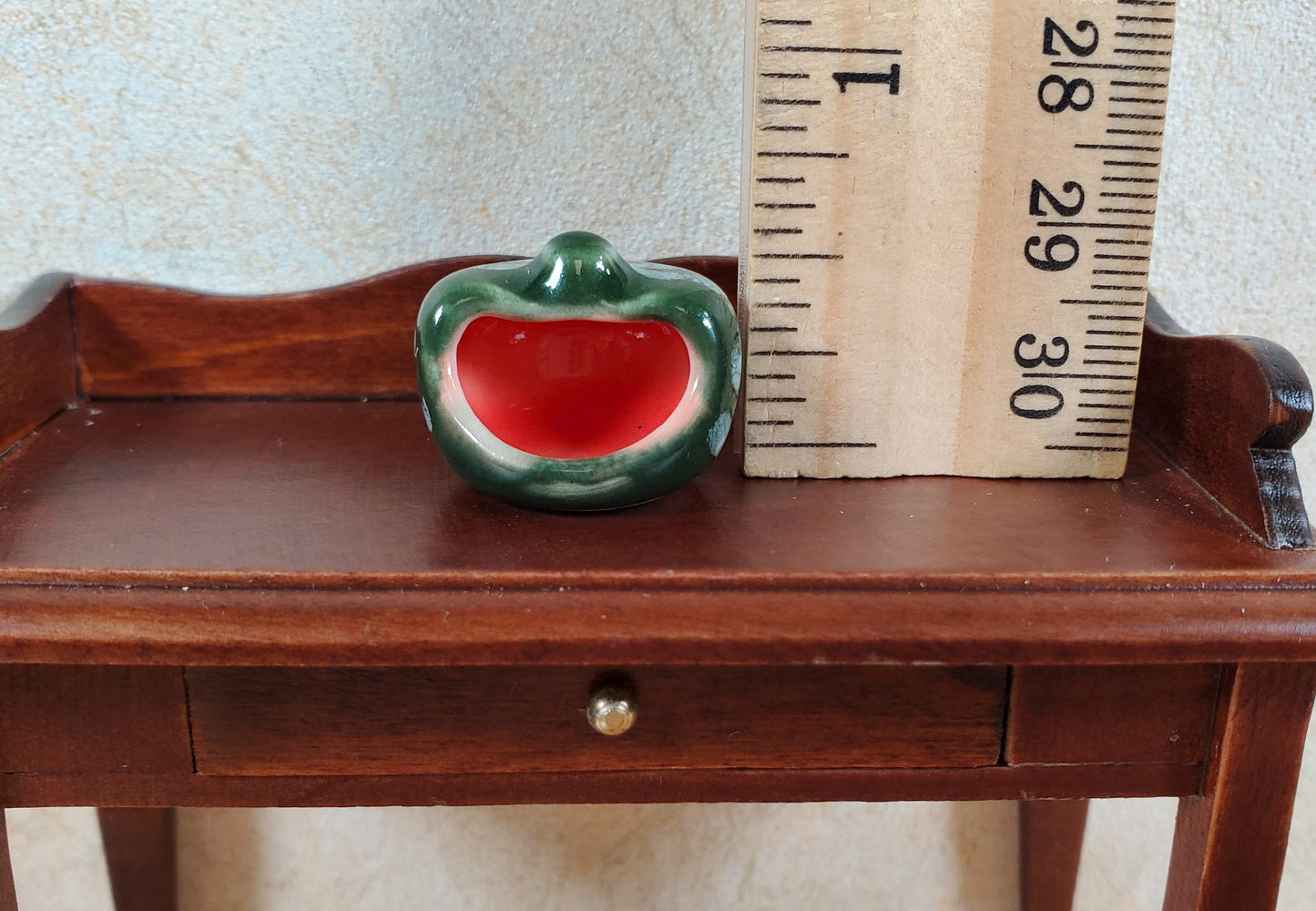Dollhouse Ceramic Pumpkin Jar Halloween for Candy Cookies or Candle 1:12 Scale