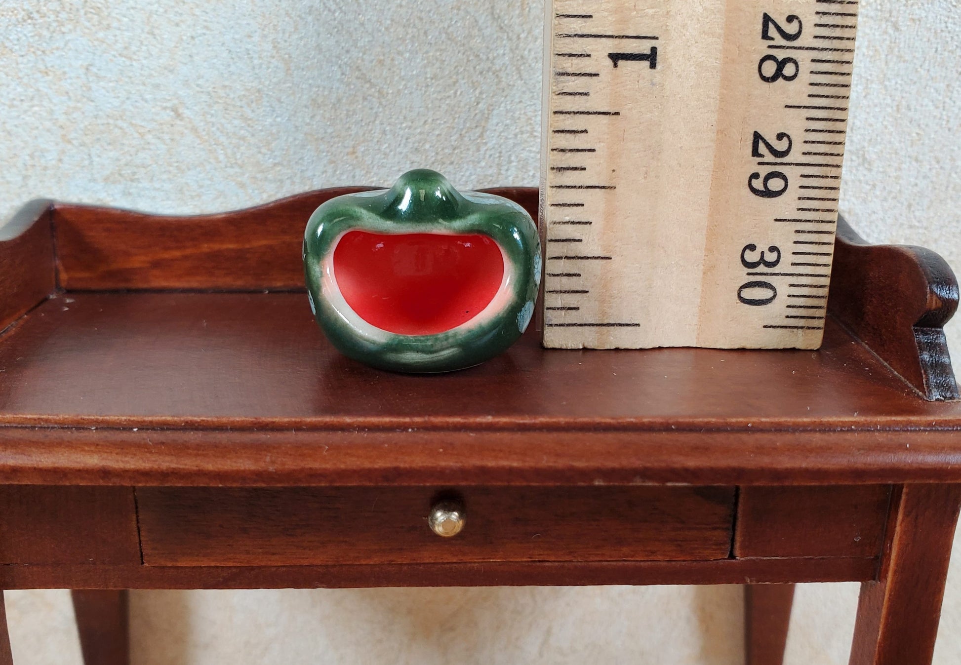 Dollhouse Ceramic Pumpkin Jar Halloween for Candy Cookies or Candle 1:12 Scale