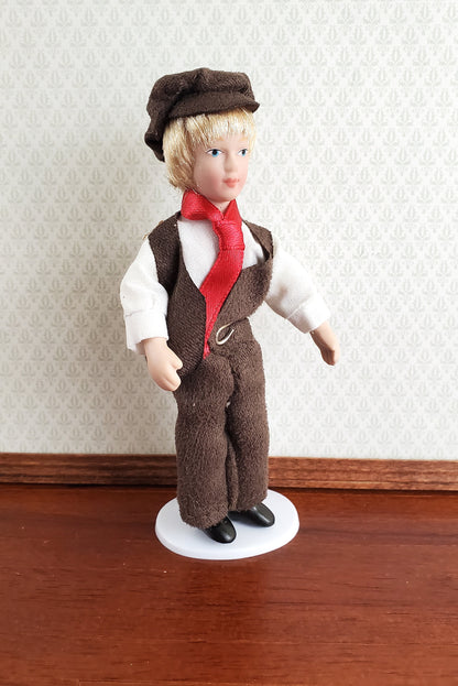 Dollhouse Victorian Boy Son Doll Porcelain Semi-Poseable 1:12 Scale Family