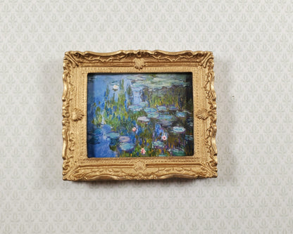 Dollhouse Claude Monet Water Lilies Framed Print 1:12 Handmade