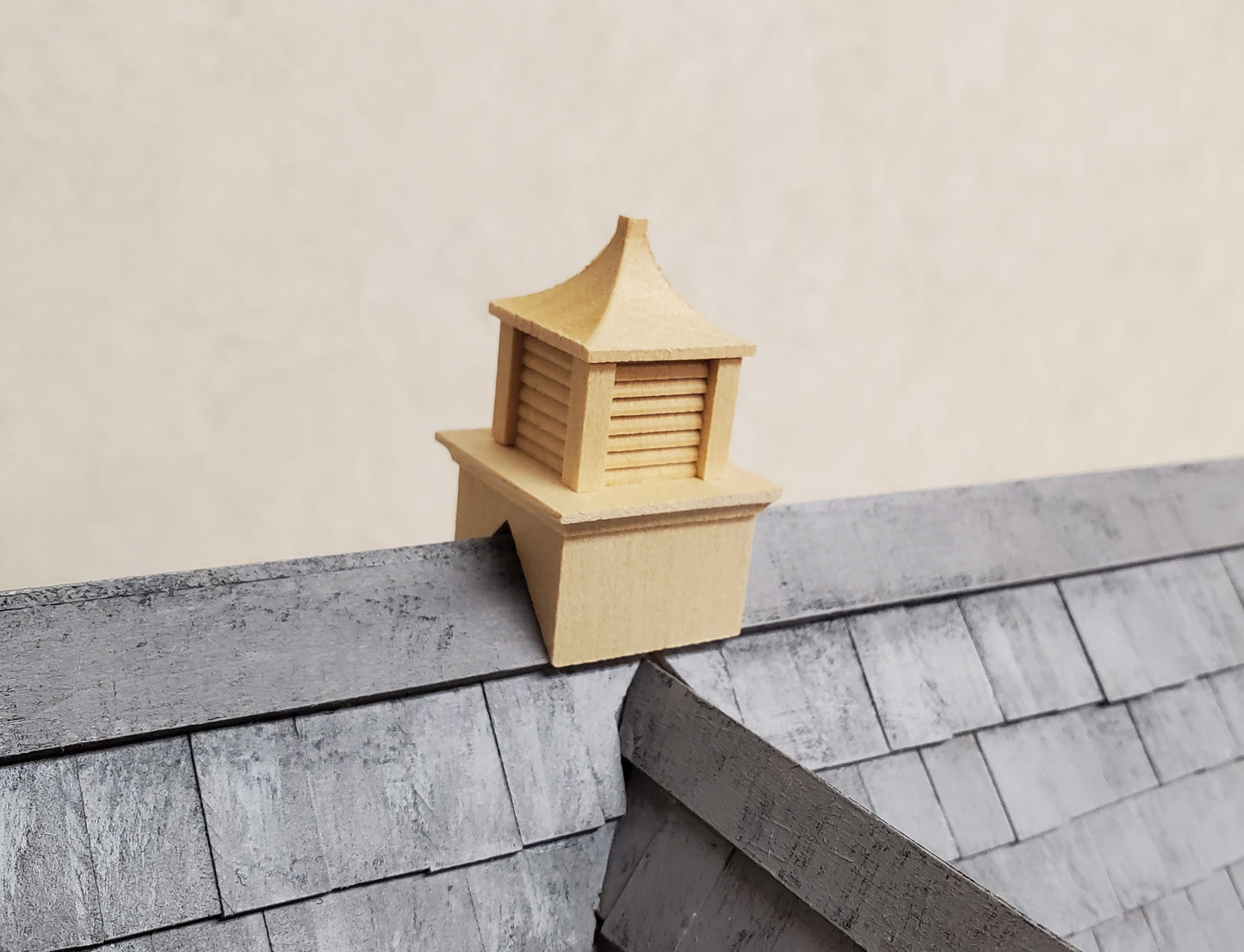 Dollhouse HALF SCALE Roof Cupola Wood Houseworks 1:24 - 45 Degree Pitch Roof