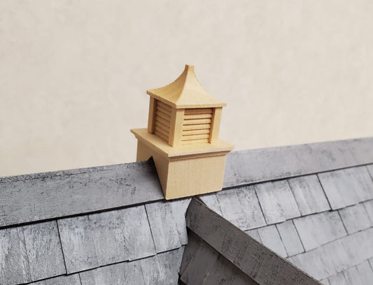 Dollhouse HALF SCALE Roof Cupola Wood Houseworks 1:24 - 45 Degree Pitch Roof