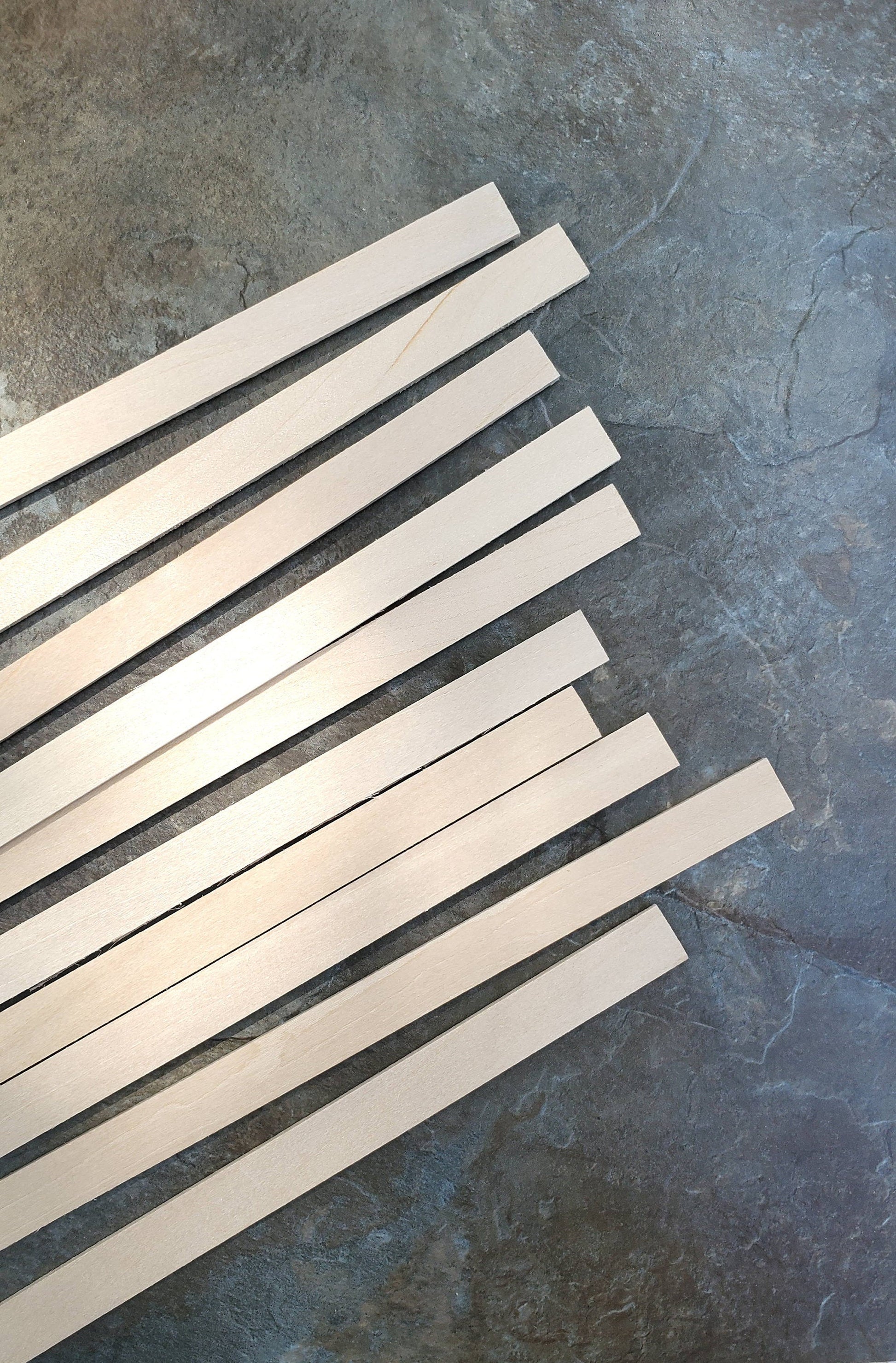Basswood Wood Strips 10 Pieces 1/16 x 1/2 x 12" long Dollhouse Flooring Crafts