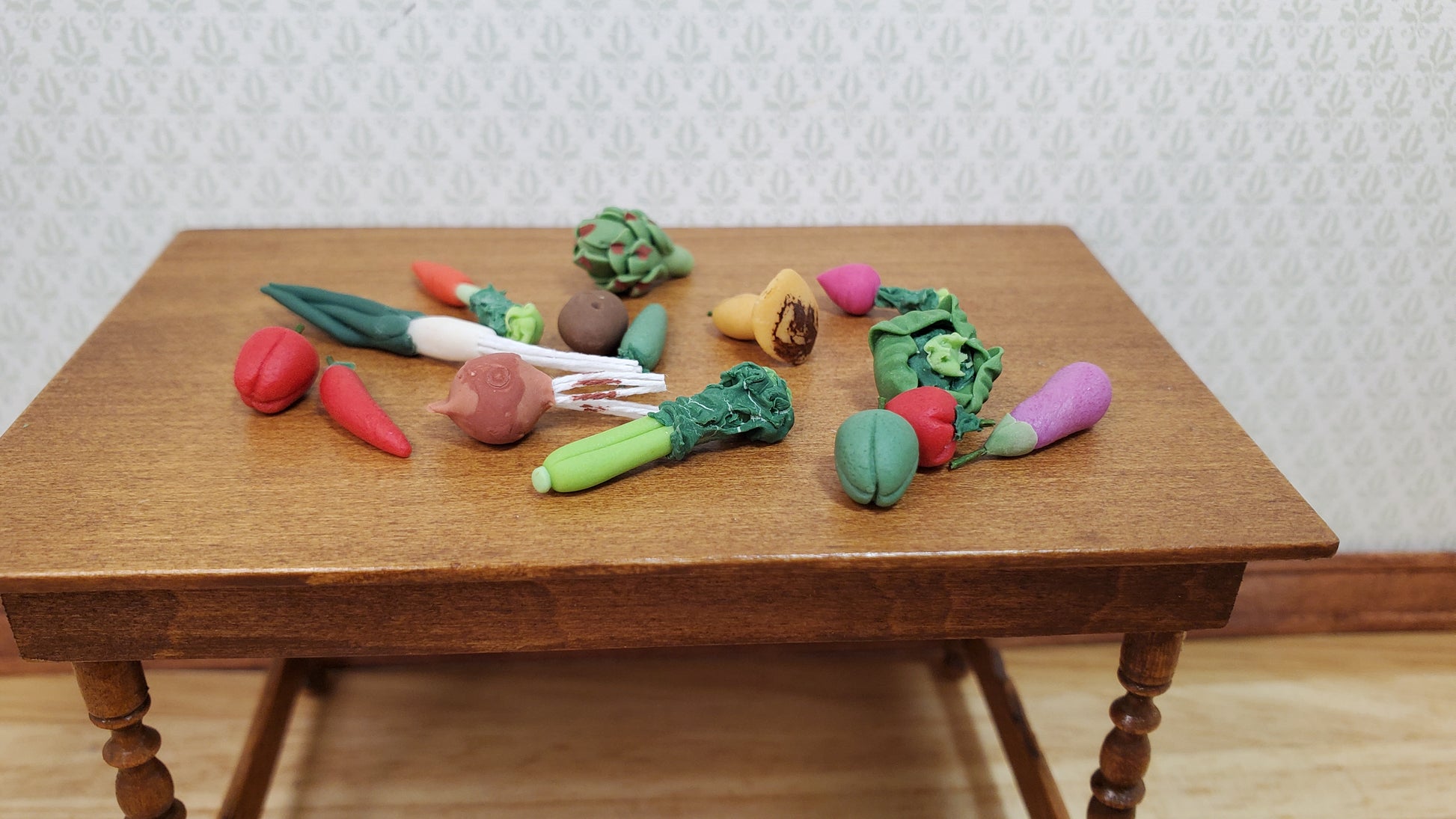 Dollhouse Assorted Fresh Vegetables 1:12 Scale Miniatures Celery Peppers Radish