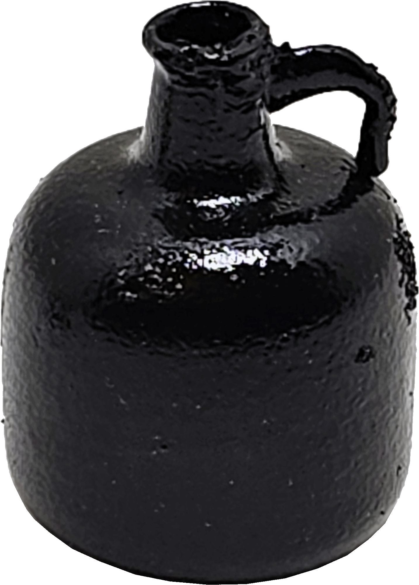 Dollhouse Miniature Carboy Demijohn Black Jug with Handle 1:12 Scale