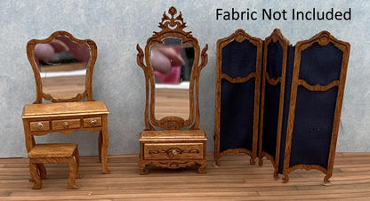 Dollhouse HALF SCALE Furniture KIT DIY Victorian Dressing Room 1:24 Miniatures