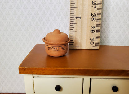 Dollhouse Terra Cotta Cookie Jar with Removable Lid 1:12 Scale Miniature