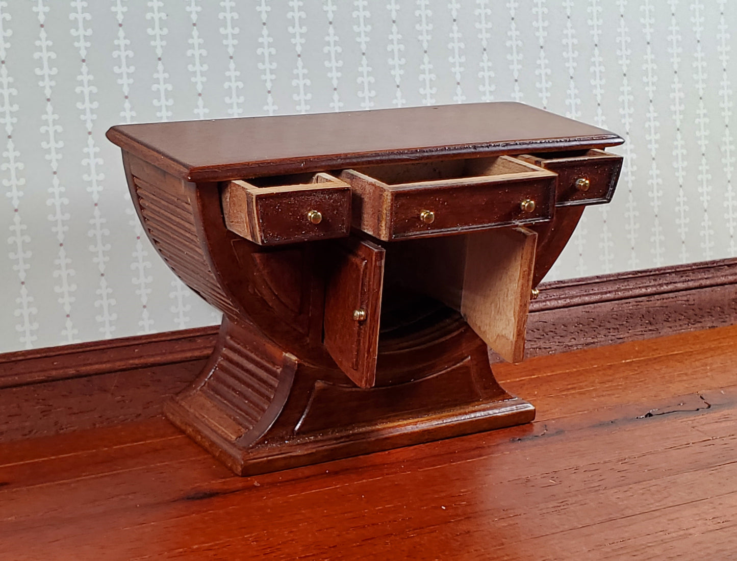 Bespaq Dollhouse Side Board Buffet Art Deco 1:12 Scale Miniature Furniture