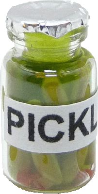 Dollhouse Jar of Pickles 1:12 Scale Miniature Food Kitchen Pantry