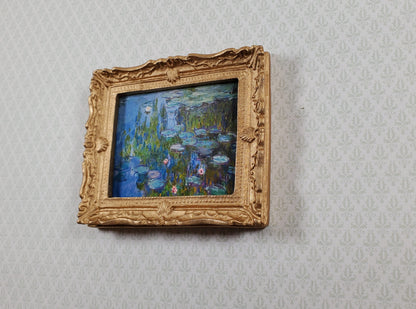 Dollhouse Claude Monet Water Lilies Framed Print 1:12 Handmade