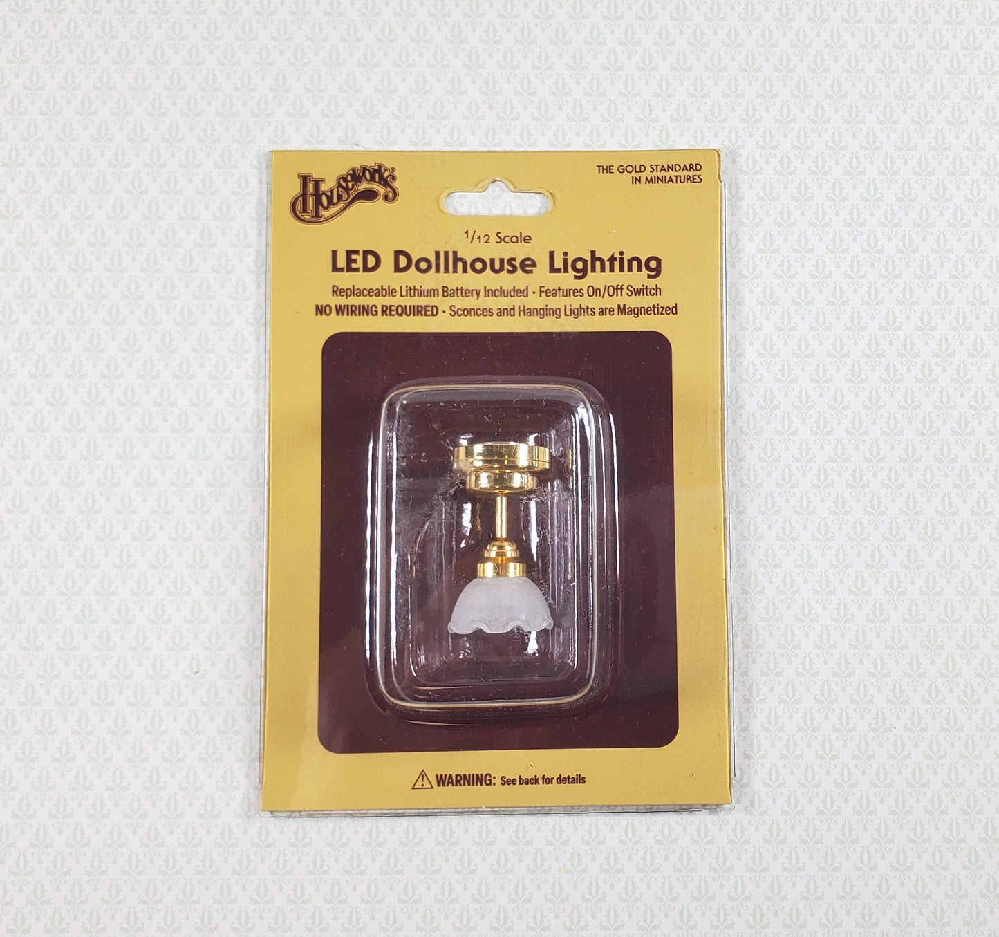 Dollhouse Battery Light Hanging Norwich Ceiling Lamp 1:12 Scale Houseworks