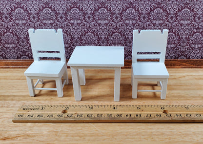Dollhouse Small Table & Chairs Set Child Size 1:12 Scale Miniature Furniture