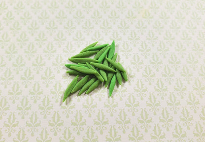 Dollhouse Snow Peas Set of 25 1:12 Scale Miniature Food Kitchen Groceries