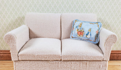 Dollhouse Pillow Peter Rabbit Beatrix Potter Handmade 1:12 Scale Miniature