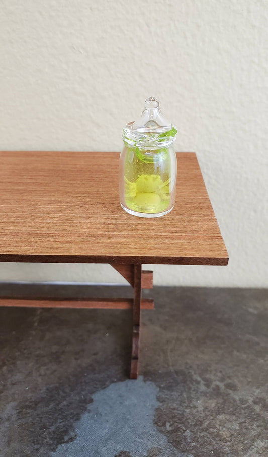 Dollhouse Miniature Spider in Glass Jar with Formaldehyde Large 1:12 Scale