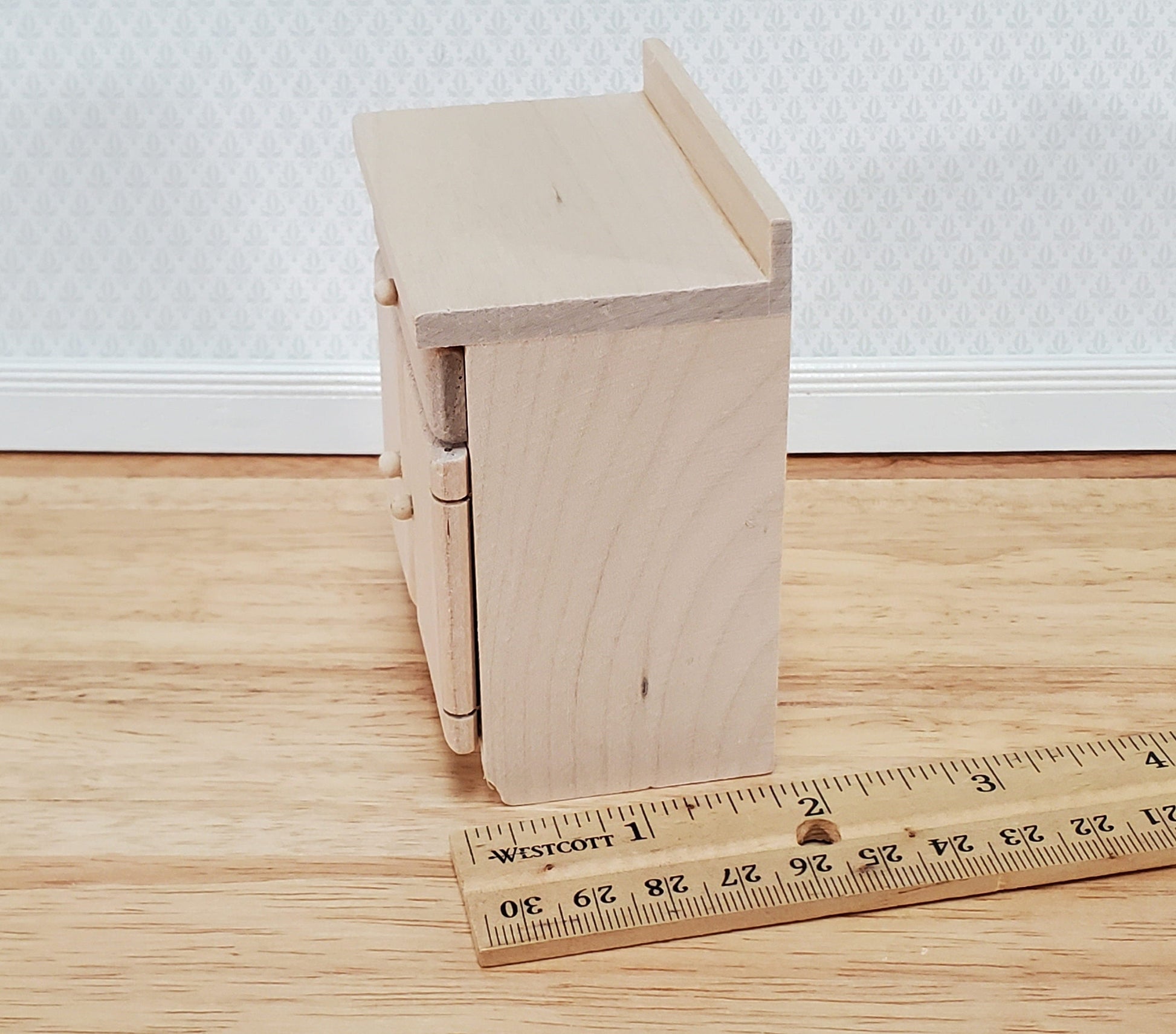 Dollhouse Lower Kitchen Cabinet with Drawer 1:12 Scale Miniature Furniture Unpainted
