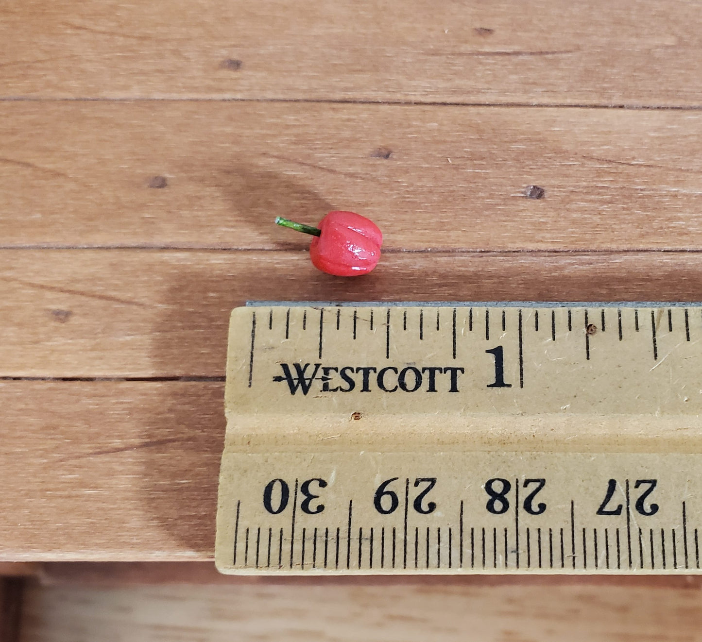 Dollhouse Red Bell Peppers Set of 4 1:12 Scale Miniature Kitchen Food Grocery