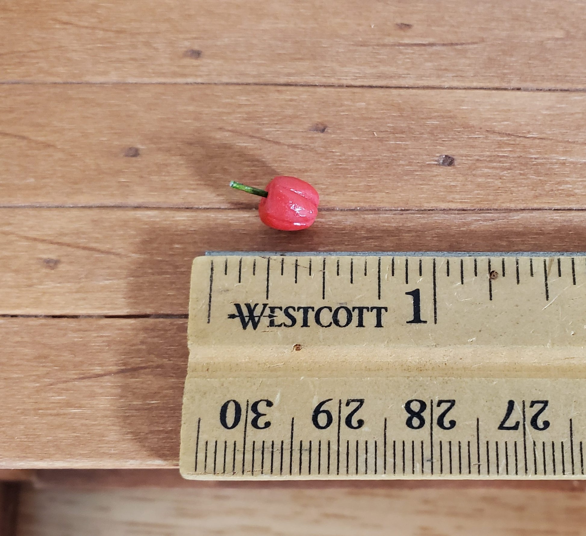 Dollhouse Red Bell Peppers Set of 4 1:12 Scale Miniature Kitchen Food Grocery