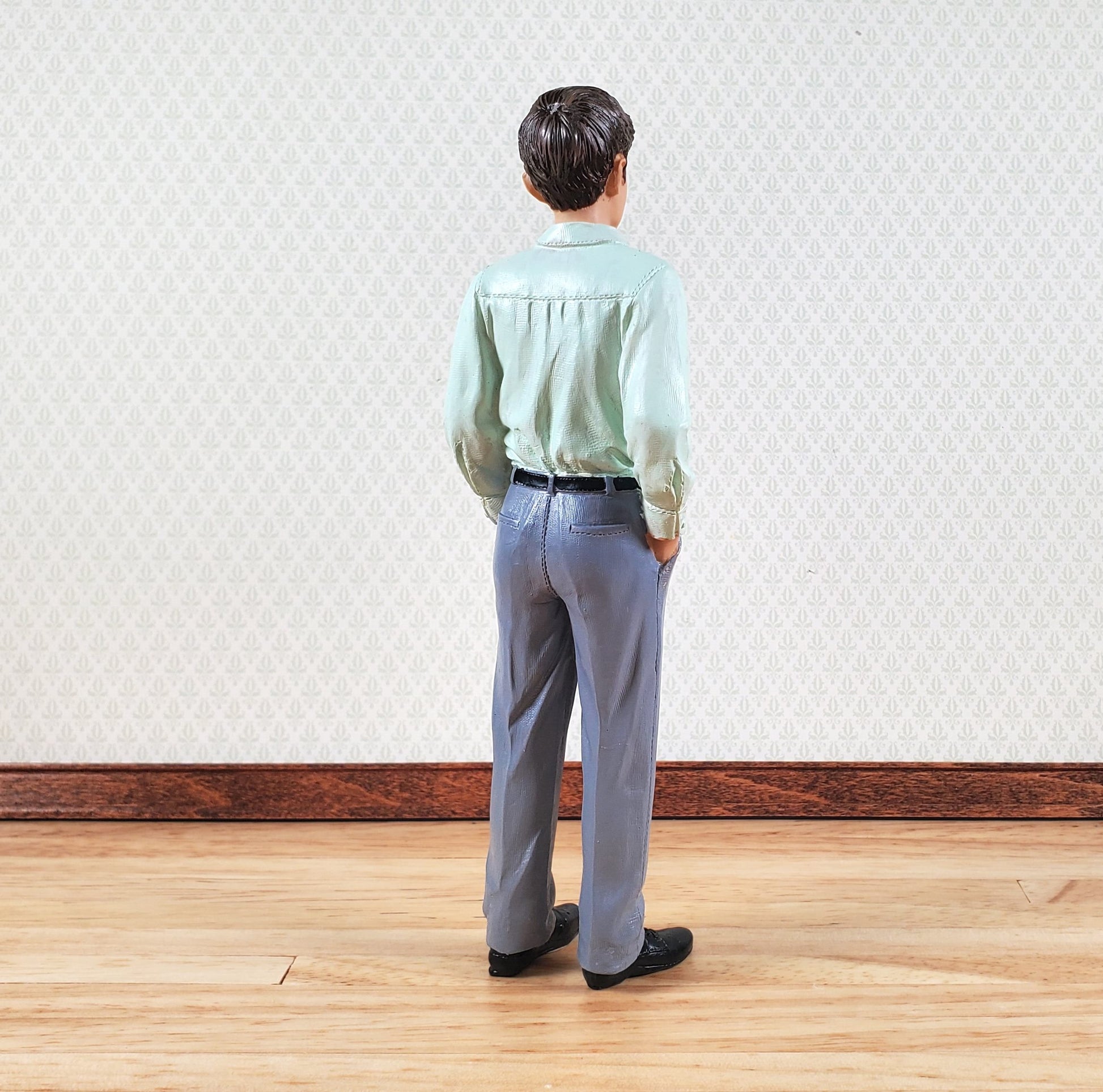 Dollhouse Modern Father Dad Standing Business Casual 1:12 Scale Miniature "Travis"