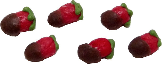Dollhouse 6 Chocolate Covered Strawberries 1:12 Scale Miniature Dessert Food