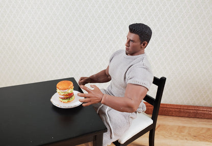 Dollhouse The Works Burger 1:12 Scale Miniature Hamburger Food