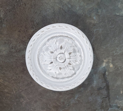 Dollhouse Large Cast Resin Ceiling Rose Medallion 1:12 Scale Miniature 2 11/16" 68mm
