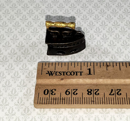Dollhouse Vintage Coal Iron Bronze 1:12 Scale Primitive Miniature Laundry Room