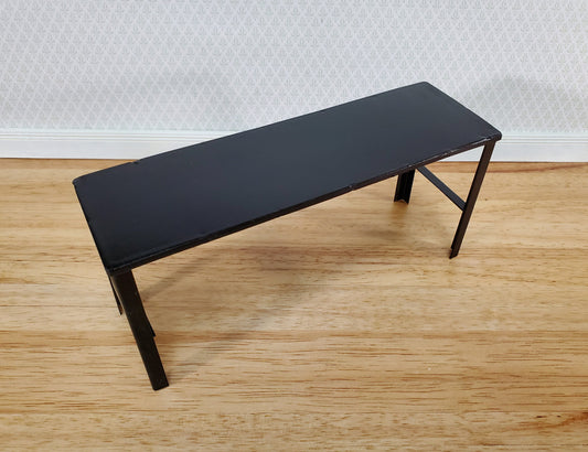 Dollhouse Work Table Workbench Black Metal 1:12 Scale Miniature Industrial