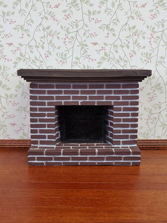 Dollhouse Fireplace Brick Old Colonial Style 1:12 Scale Miniature