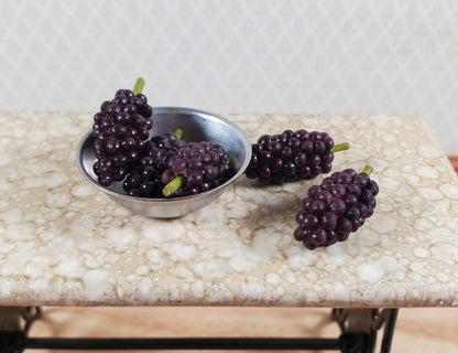 Dollhouse Purple Grapes 5 Bunches 1:12 Scale Miniature Fruit Food
