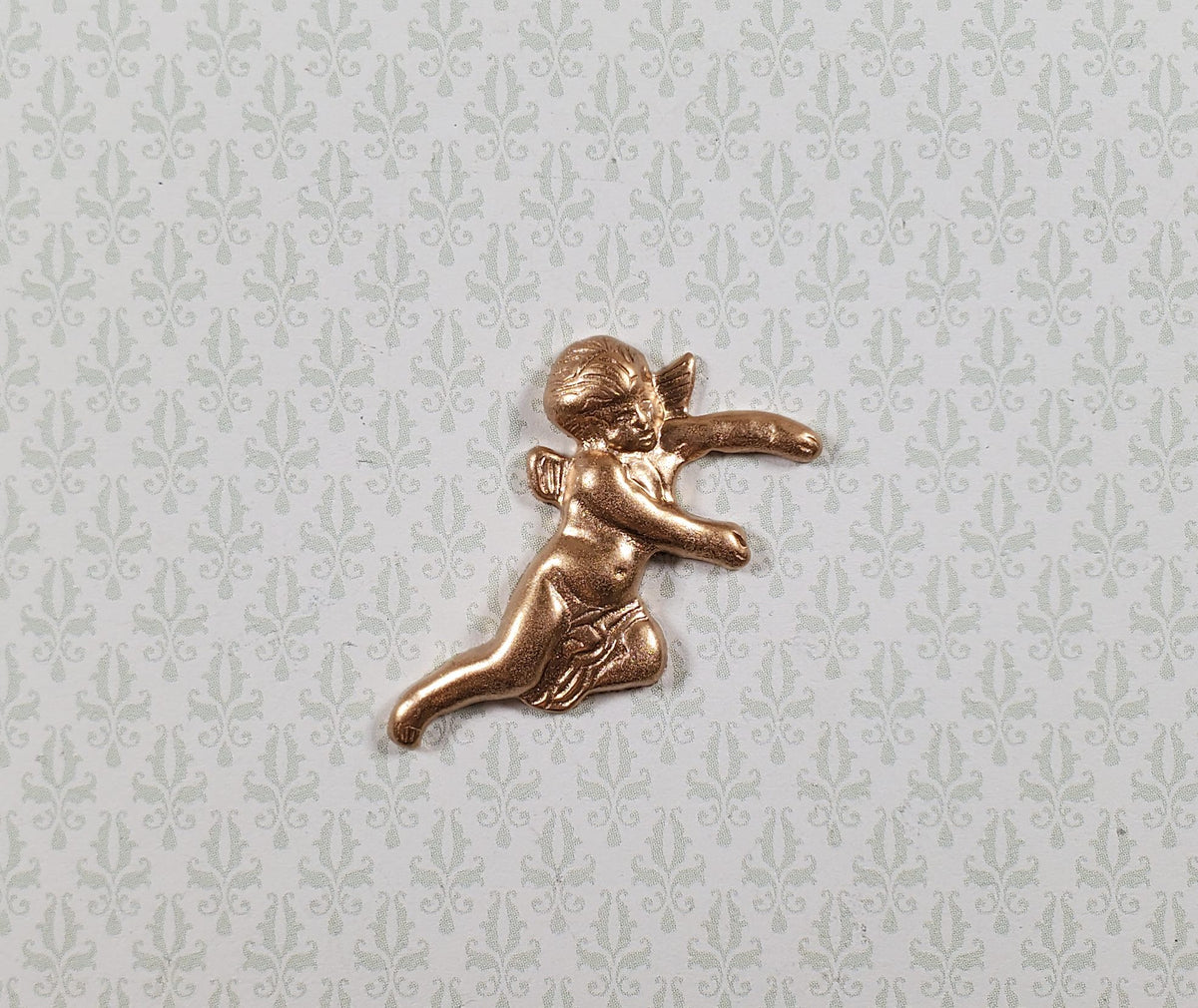 Cherub Angel Gold Metal Embellishment Wall Art 1 9/16"