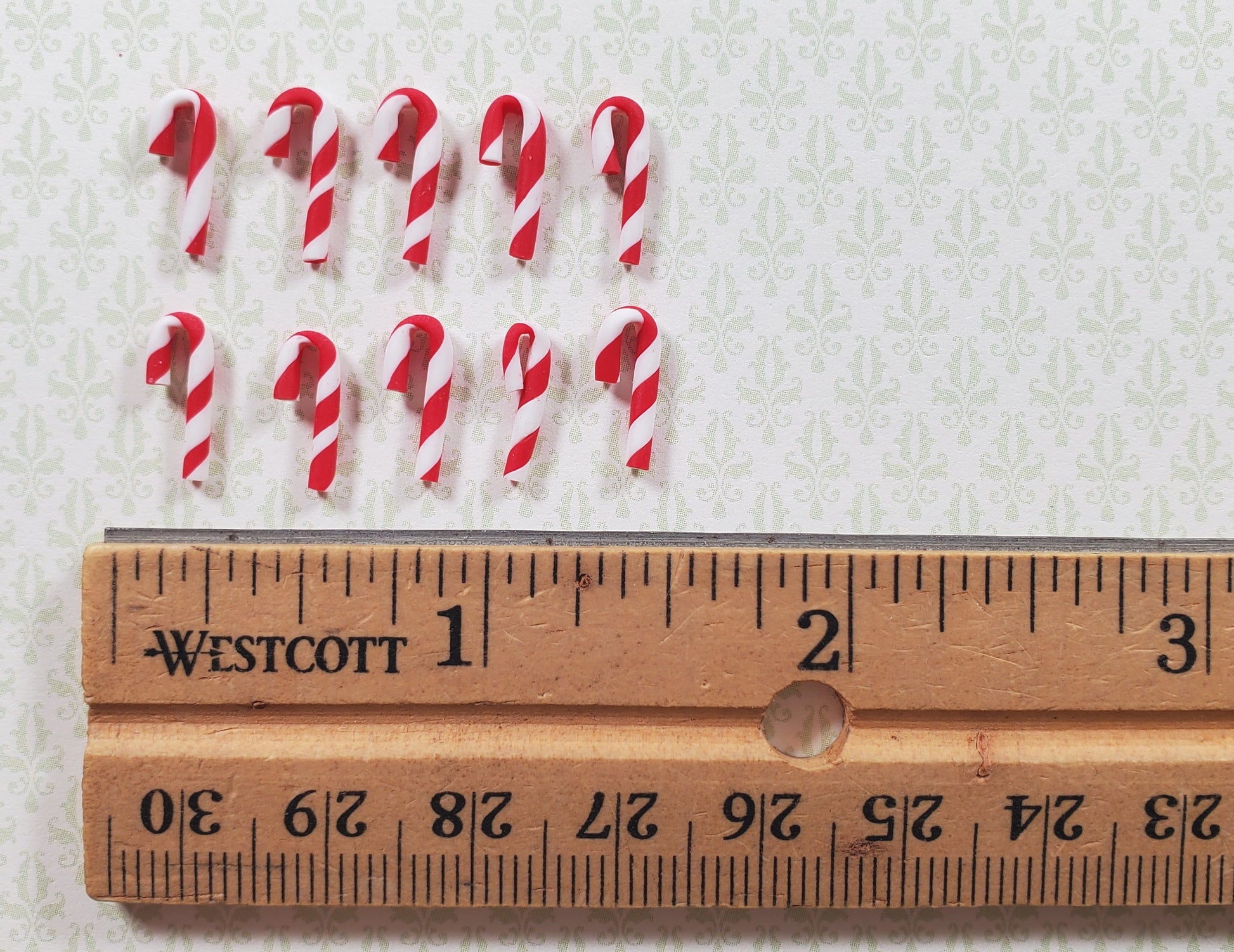 Dollhouse Candy Canes Set of 10 1:12 Scale Miniature Food Treats Candy