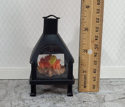 Dollhouse Outdoor Fireplace Fire Pit Modern Style for Patio 1:12 Scale Miniature