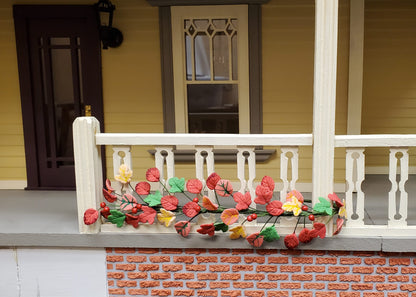 Dollhouse Autumn Vine Colorful Leaves 1:12 Scale Miniature Garden Plant