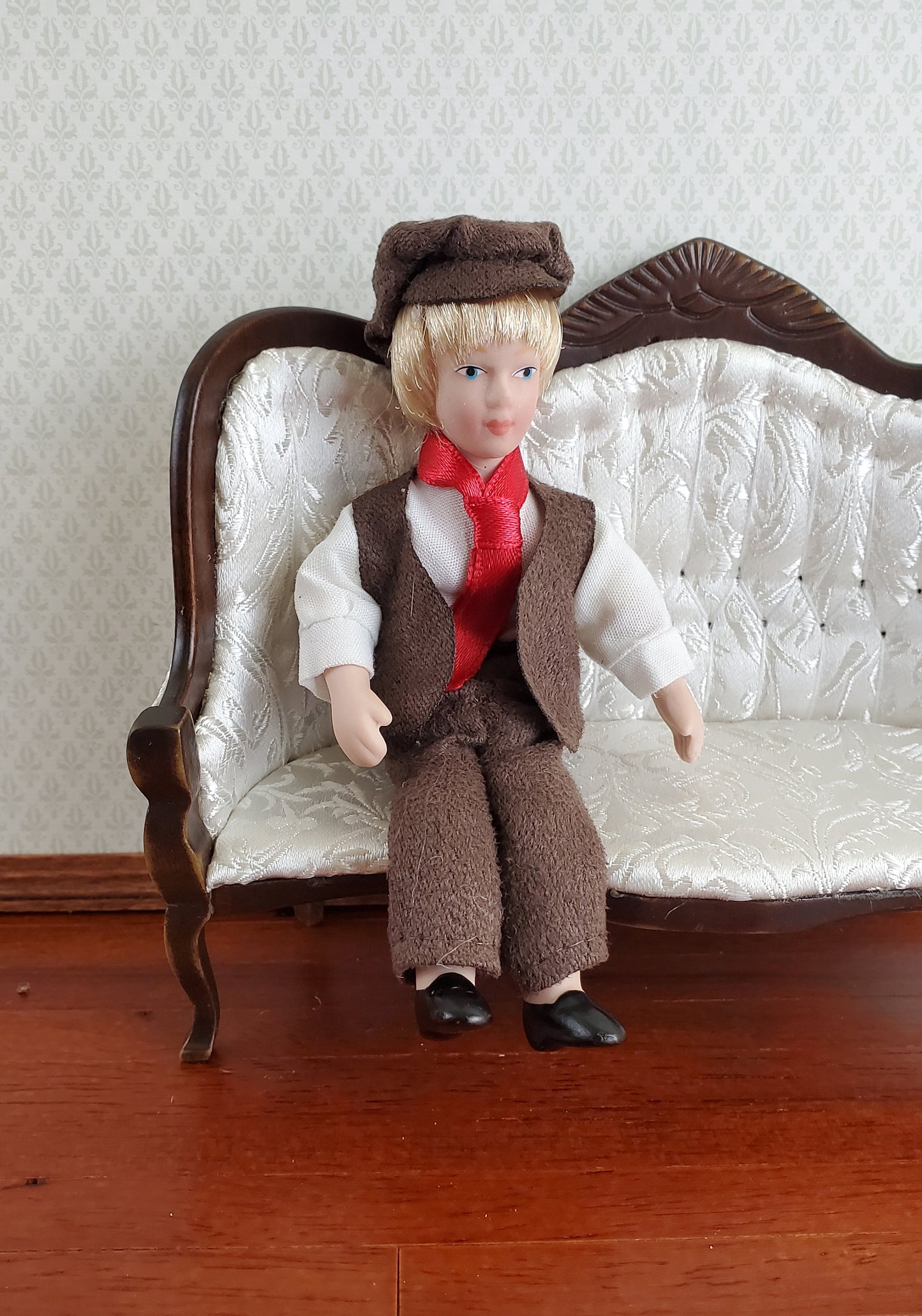 Dollhouse Victorian Boy Son Doll Porcelain Semi-Poseable 1:12 Scale Family