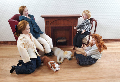 Dollhouse Family People Porcelain Dolls Modern Poseable 1:12 Scale Miniatures