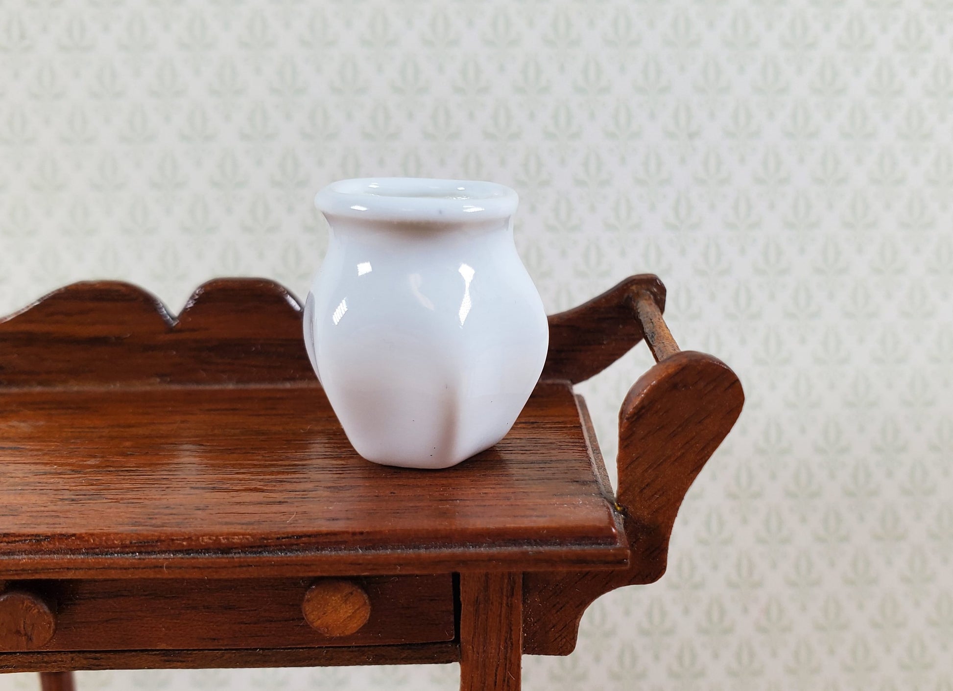 Dollhouse White Vase Ceramic LARGE 1:12 or 1/6 Scale Miniature Scenes