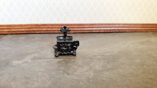 Dollhouse Miniature 1:144 Scale Stove Oven Black Large Micro Minis Furniture Metal
