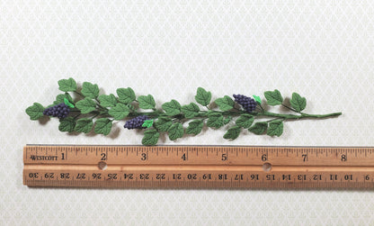 Dollhouse Grapevine with Purple Grape Bunches 1:12 Scale Miniature Garden Plants