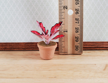 Dollhouse Houseplant Ti Cordyline Potted Plant 1:12 Scale Miniature